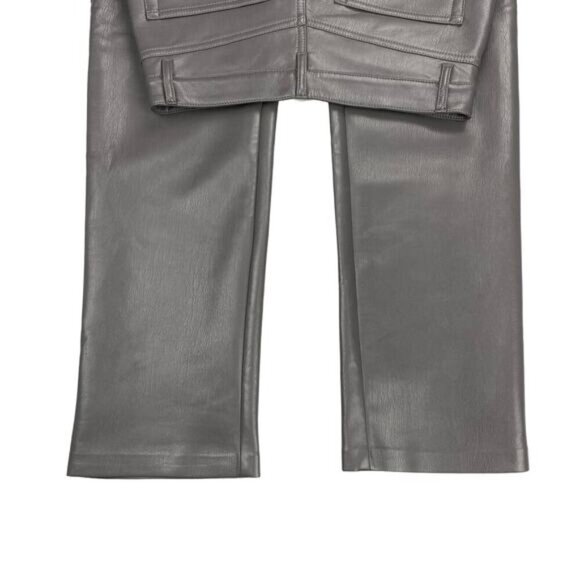 WILFRED The Melina High Waisted Vegan Leather Pants Sz 2 Peppercorn Gray - Picture 6 of 6